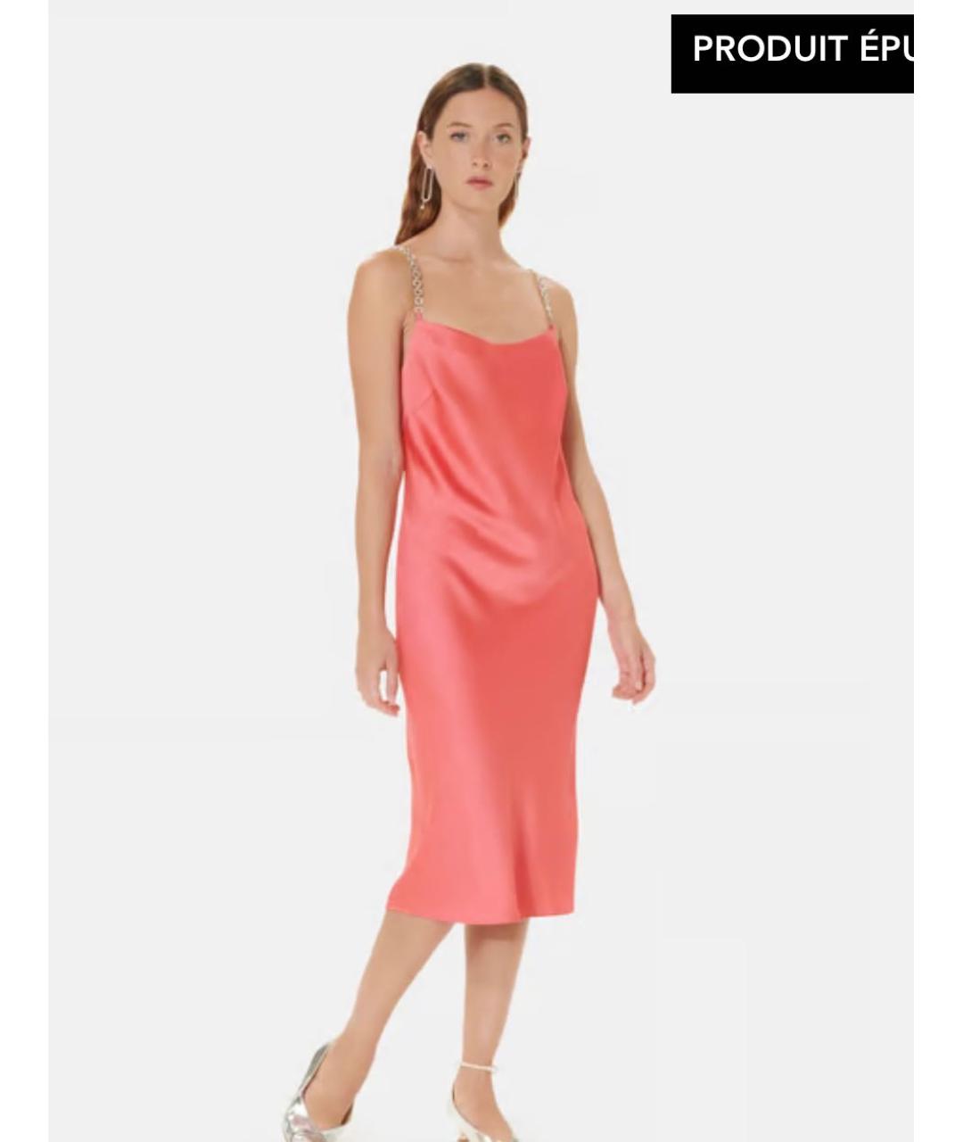 Tara Jarmon Коралловое полиэстеровое коктейльное платье, фото 2