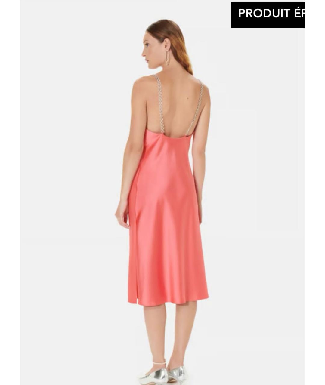 Tara Jarmon Коралловое полиэстеровое коктейльное платье, фото 3