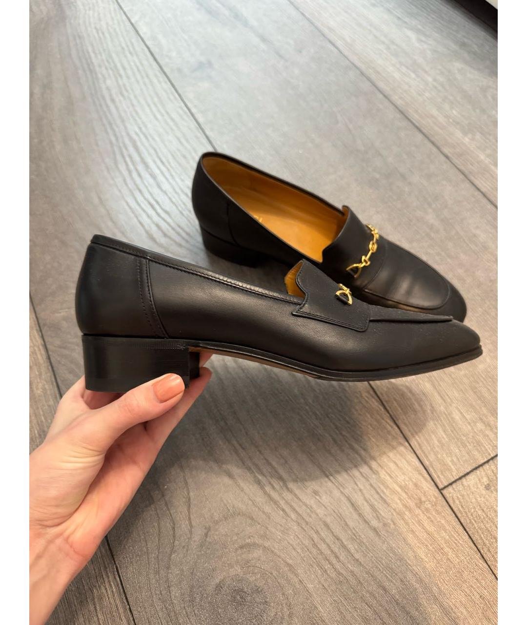 GUCCI Черные кожаные лоферы, фото 3
