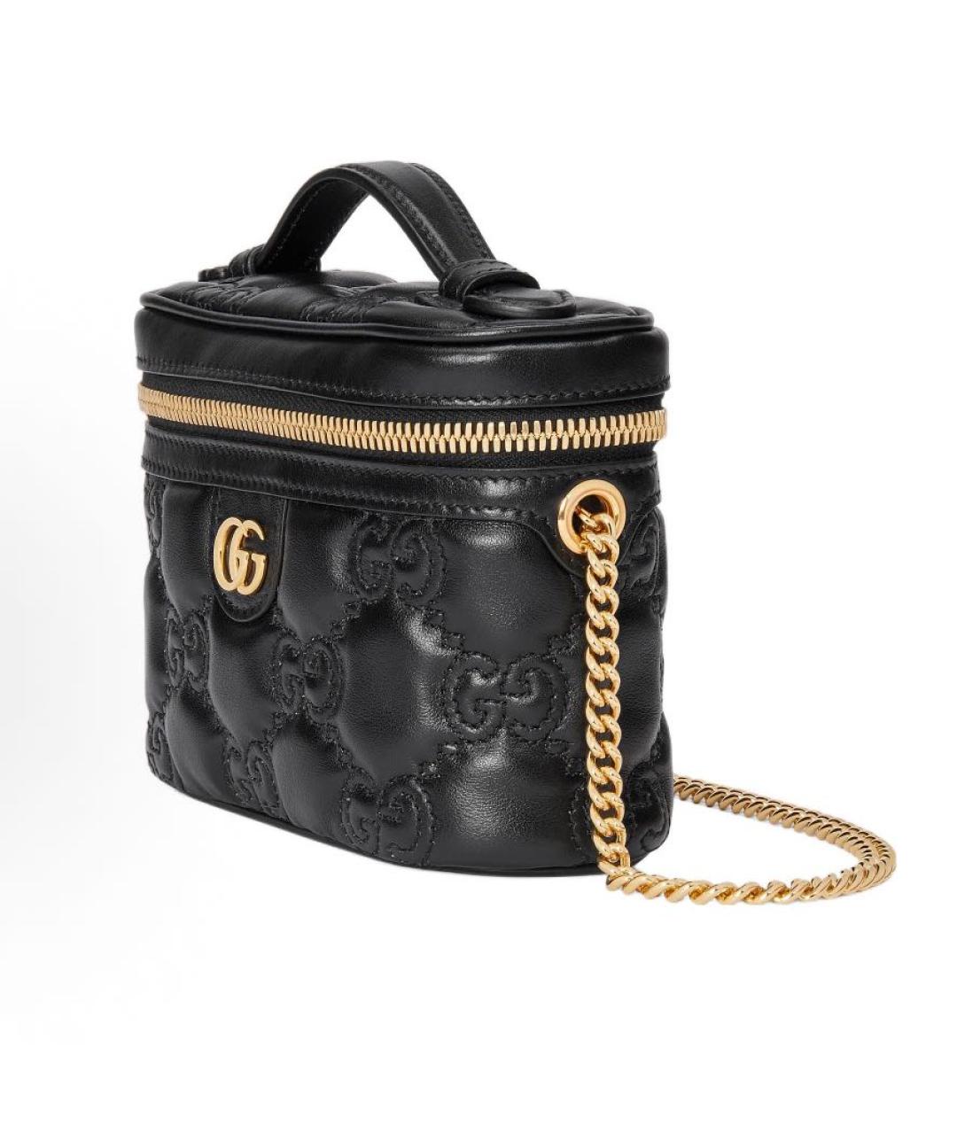 GUCCI Черная кожаная сумка с короткими ручками, фото 2