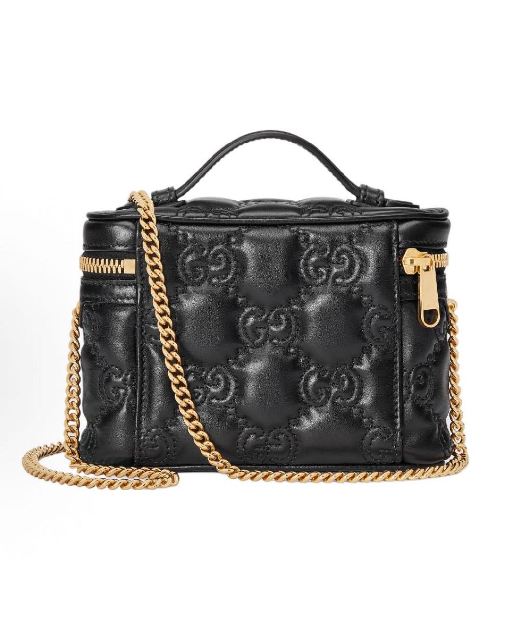 GUCCI Черная кожаная сумка с короткими ручками, фото 3