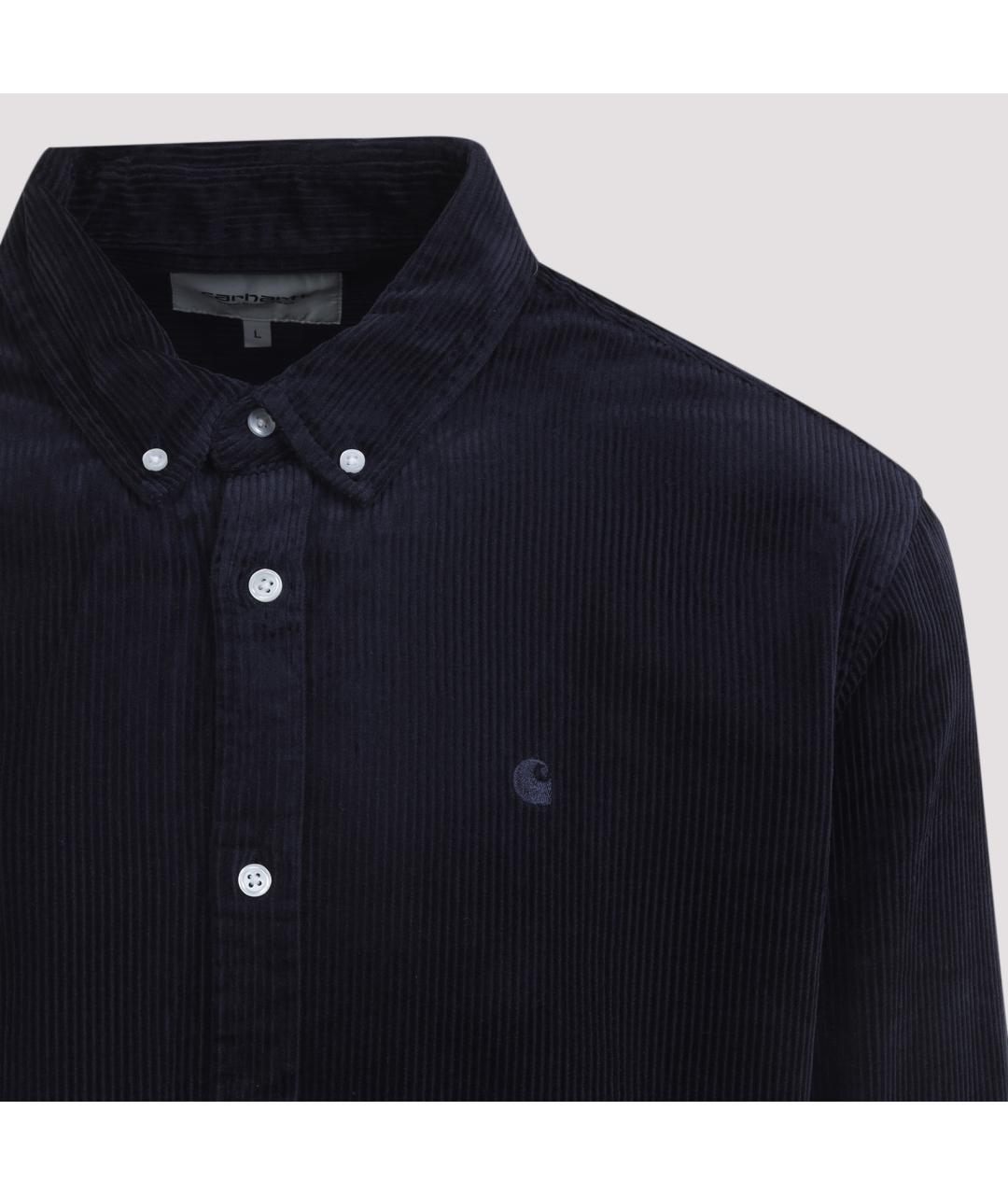 CARHARTT WIP Темно-синяя хлопковая кэжуал рубашка, фото 5