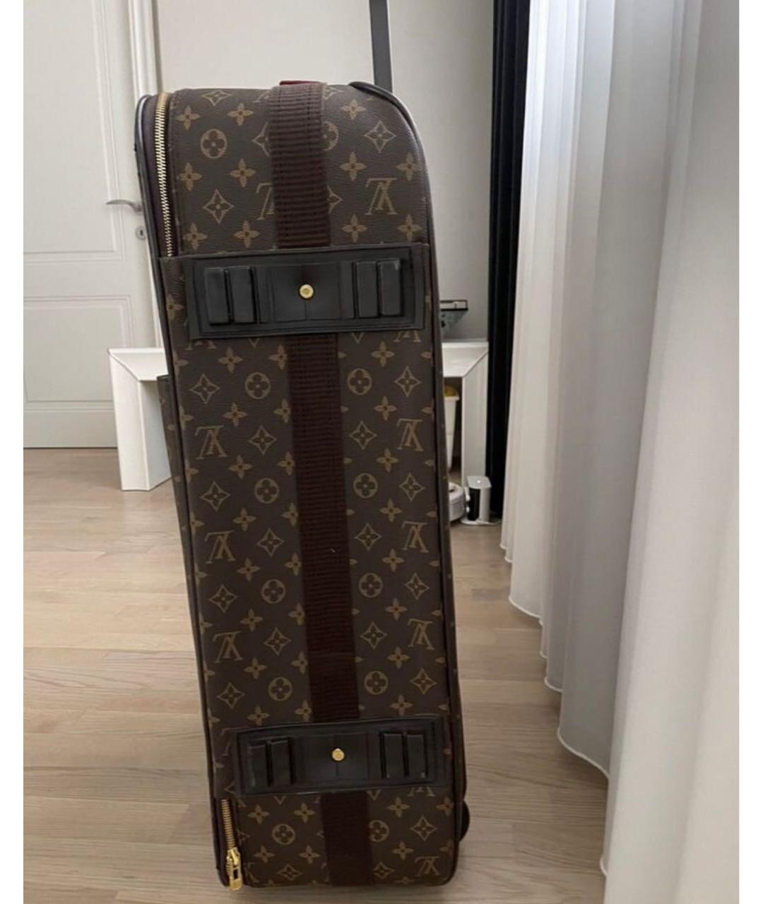 LOUIS VUITTON Коричневый чемодан, фото 4
