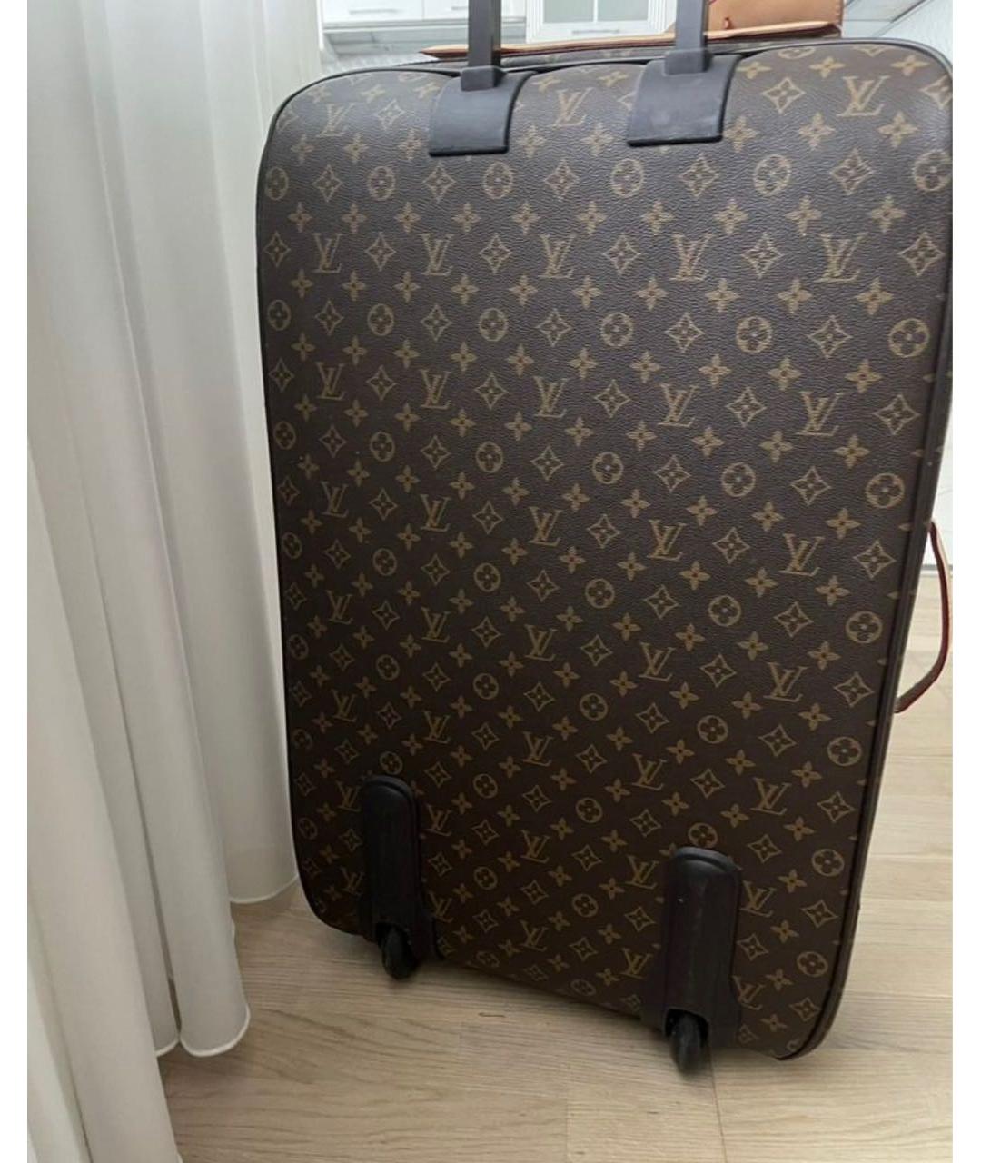 LOUIS VUITTON Коричневый чемодан, фото 3
