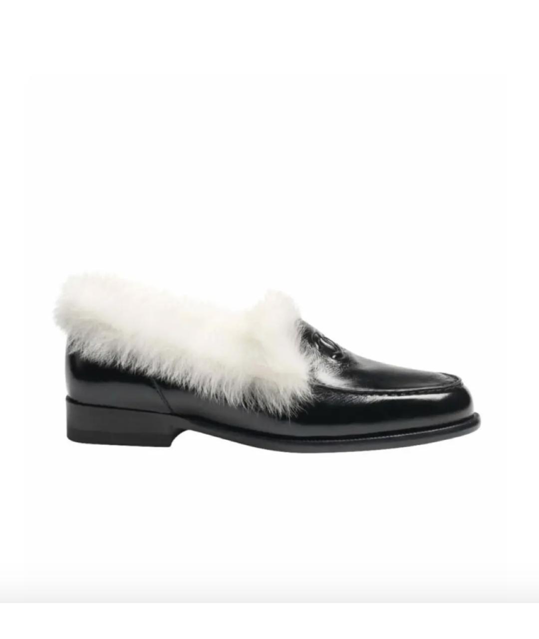 CHANEL Черные лоферы из лакированной кожи, фото 4