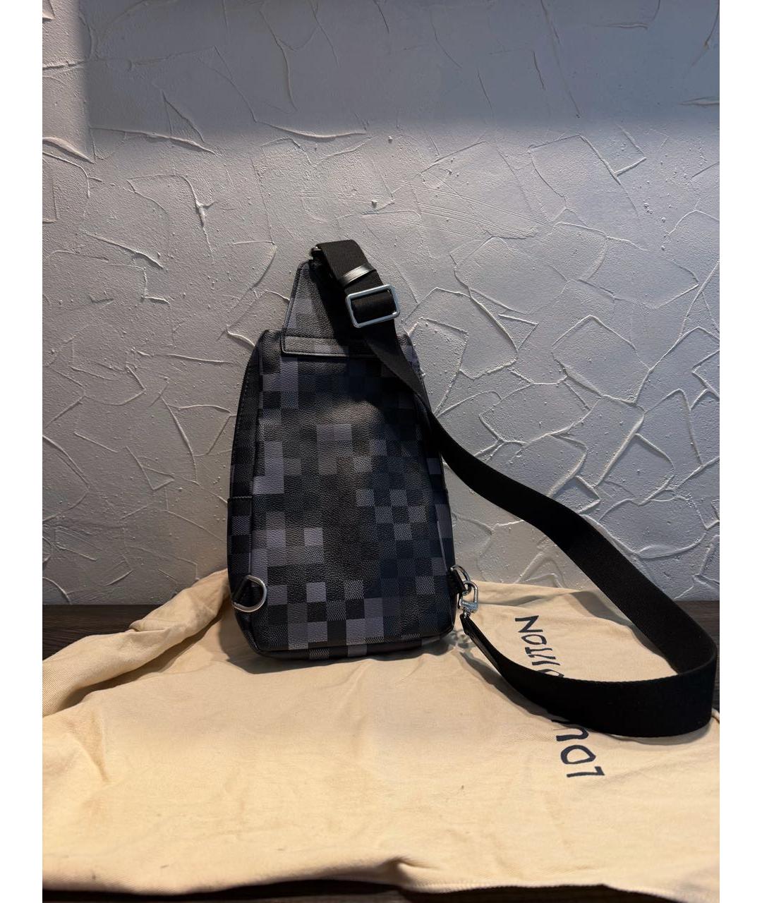 LOUIS VUITTON Антрацитовая сумка на плечо, фото 2