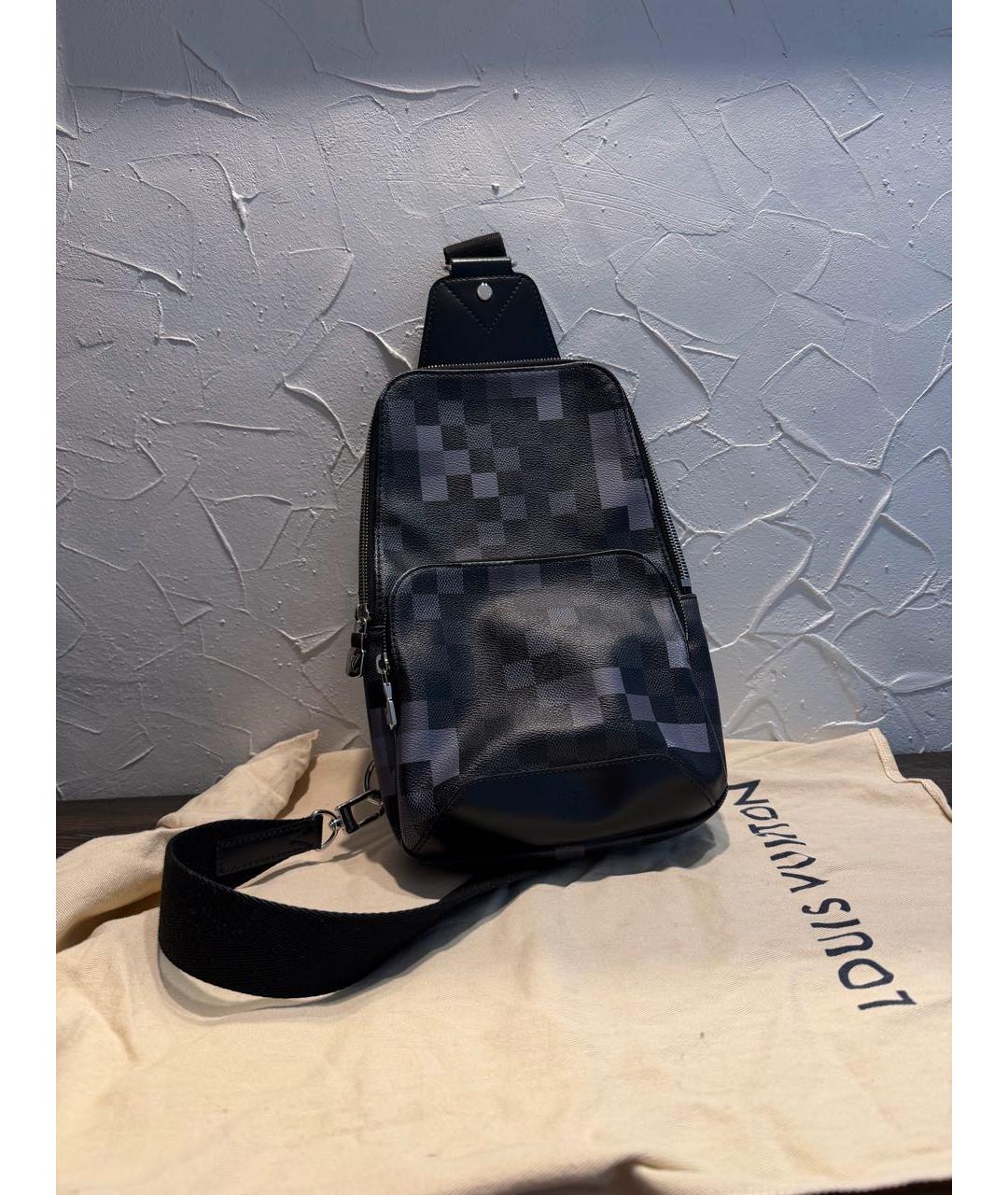 LOUIS VUITTON Антрацитовая сумка на плечо, фото 5