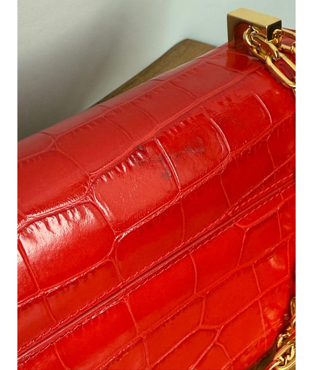 TOM FORD Красная кожаная сумка с короткими ручками, фото 7