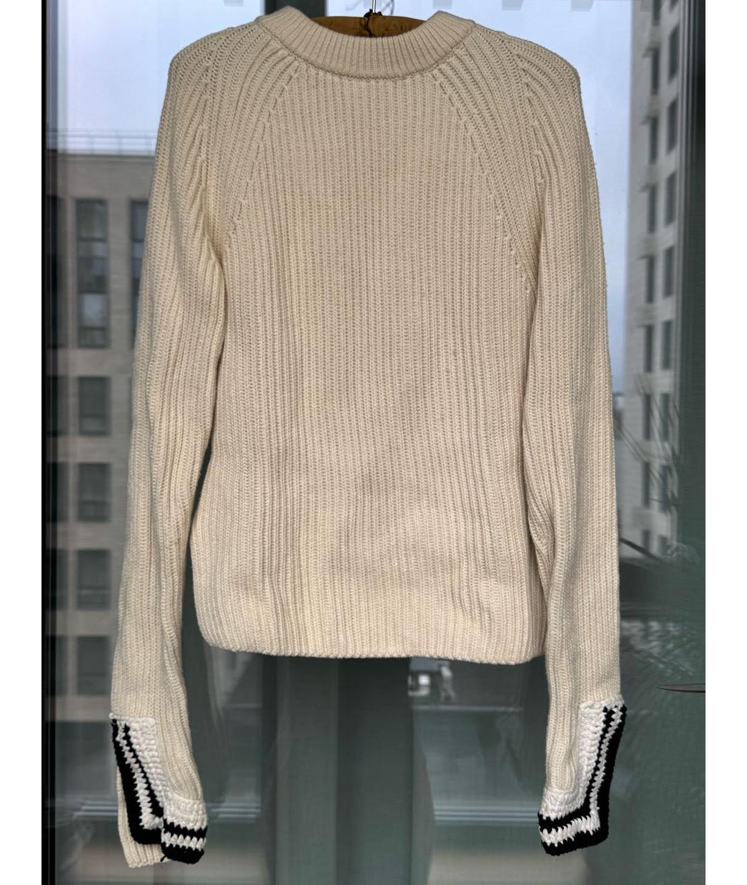 HELMUT LANG Белый шерстяной джемпер / свитер, фото 5