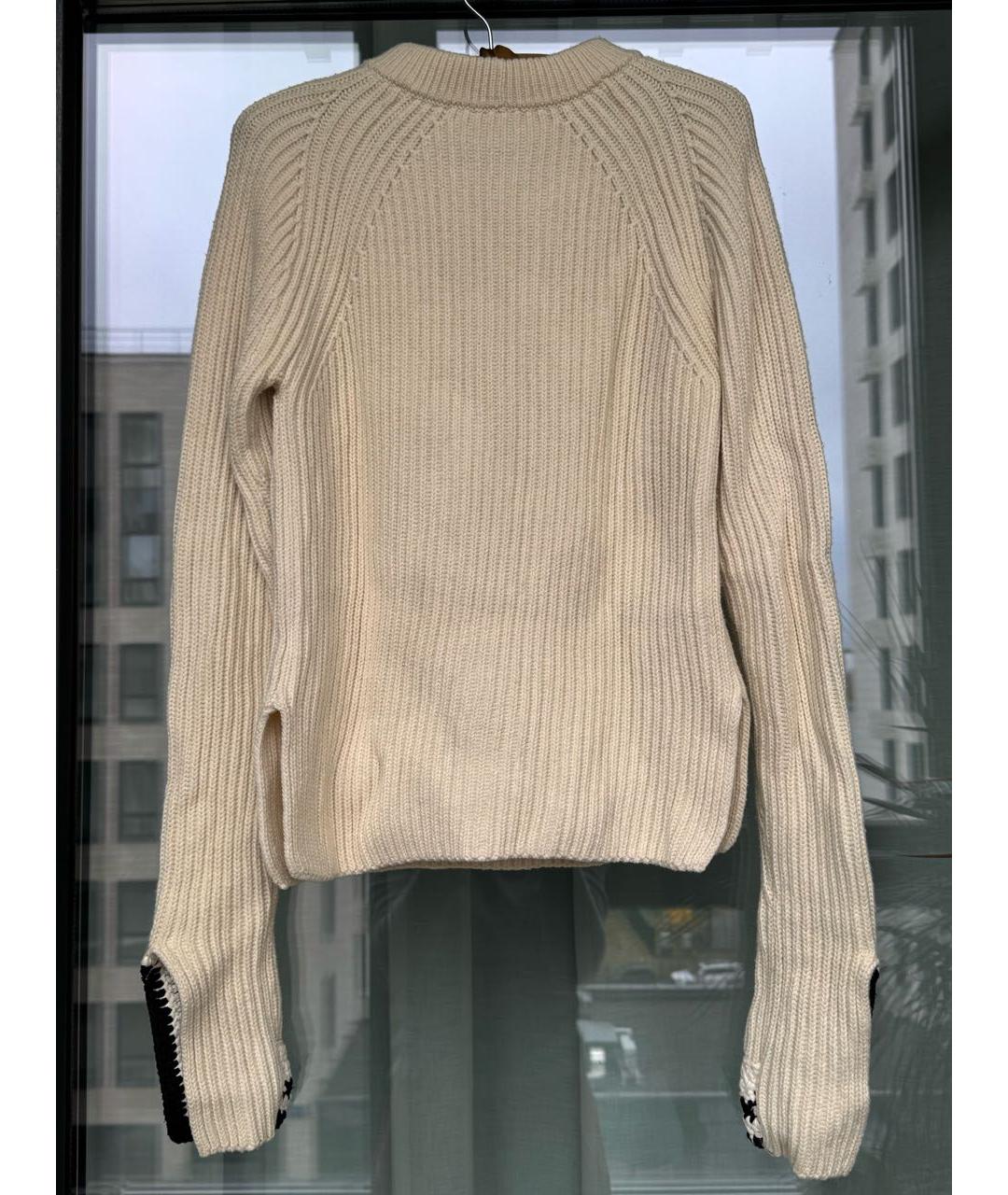HELMUT LANG Белый шерстяной джемпер / свитер, фото 2