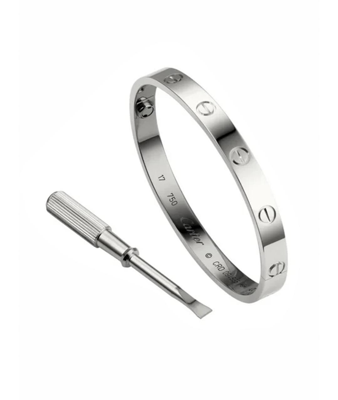CARTIER Белый браслет из белого золота, фото 1