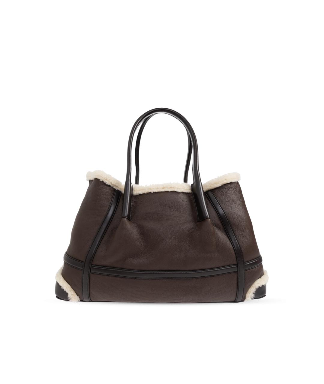 BOTTEGA VENETA Коричневая кожаная сумка тоут, фото 3