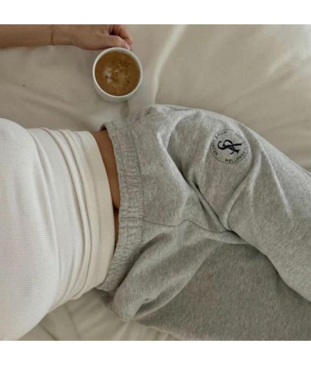 SPORTY AND RICH Черный хлопковый спортивные костюмы, фото 8