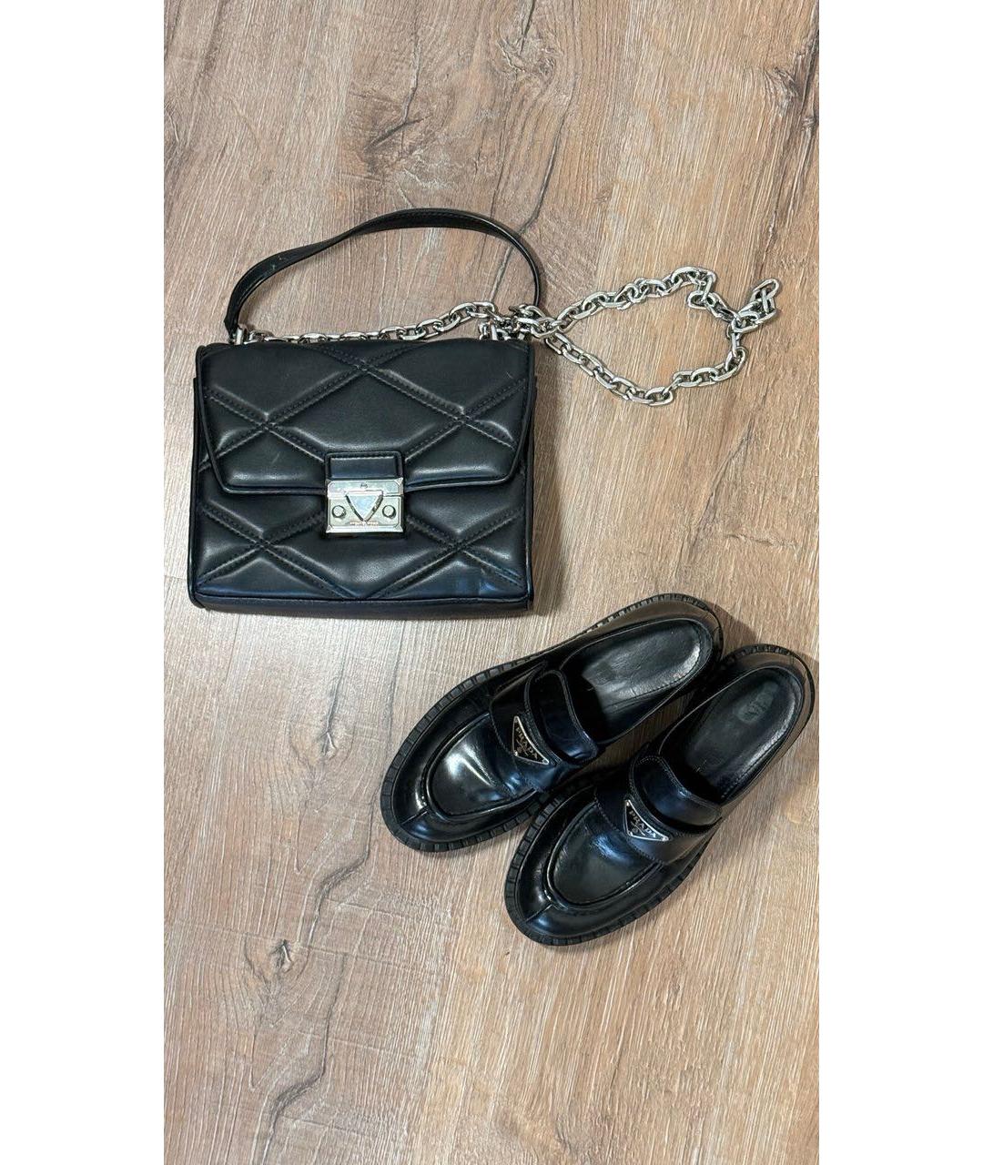 PRADA Черные лоферы из лакированной кожи, фото 7