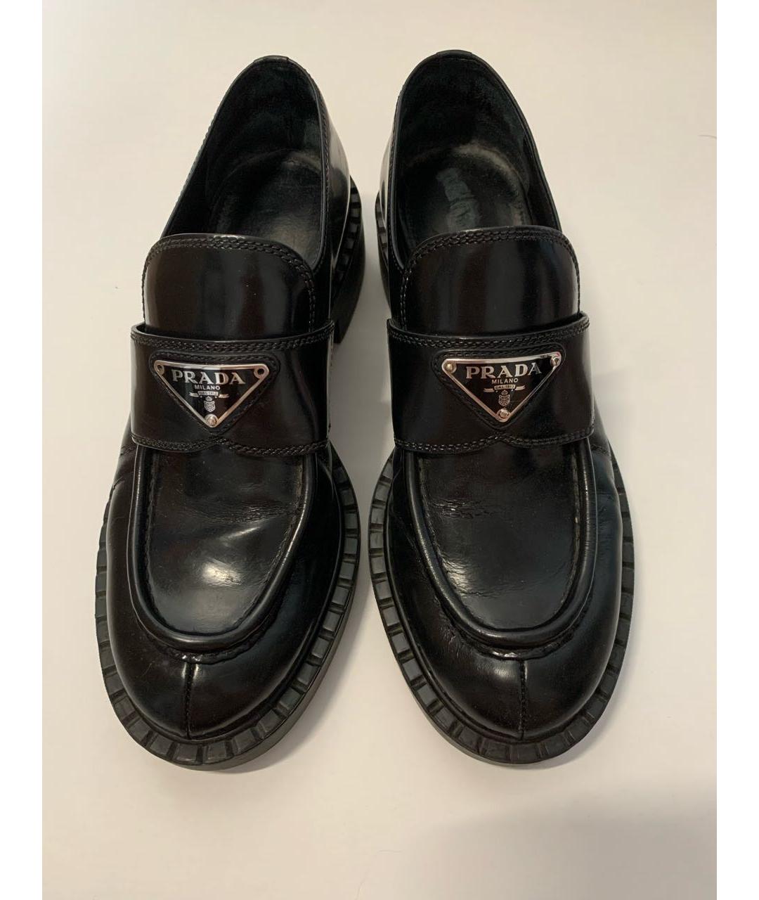 PRADA Черные лоферы из лакированной кожи, фото 2