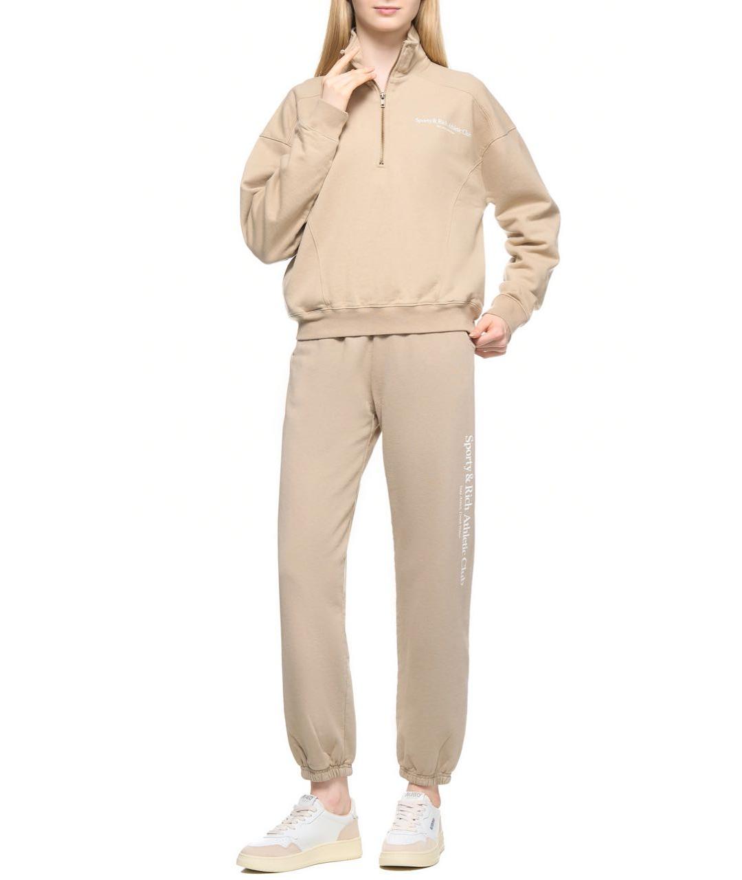 SPORTY AND RICH Бежевый хлопковый спортивные костюмы, фото 4