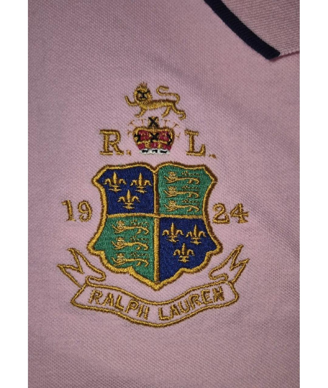 POLO RALPH LAUREN Розовая хлопковая футболка, фото 4