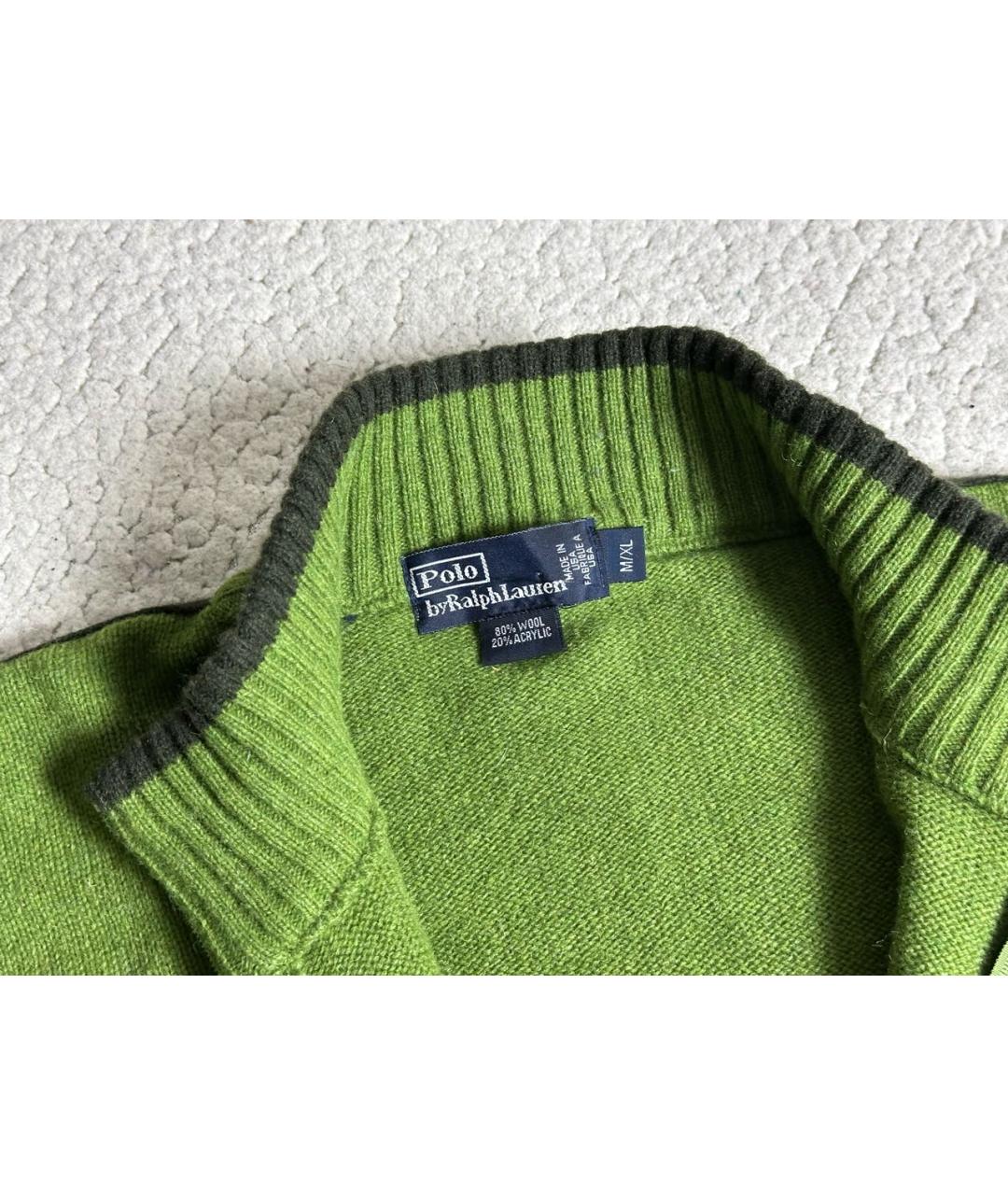 POLO RALPH LAUREN Зеленый шерстяной джемпер / свитер, фото 3