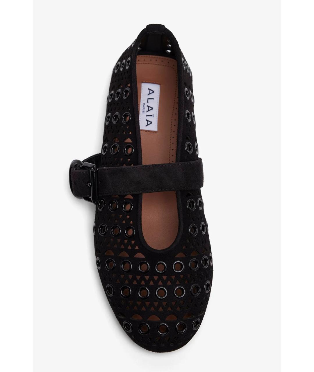 ALAIA Черные замшевые балетки, фото 5