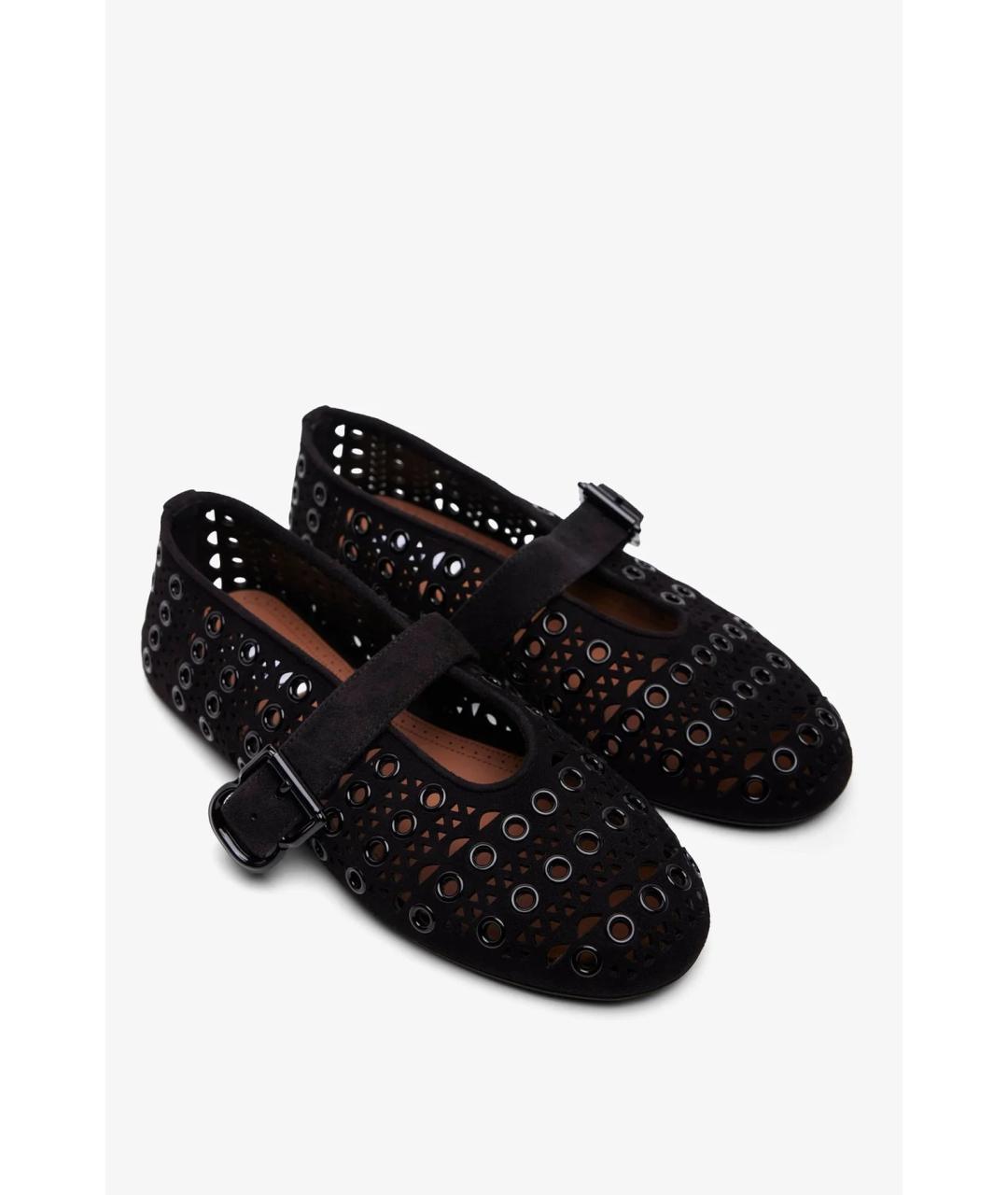 ALAIA Черные замшевые балетки, фото 4