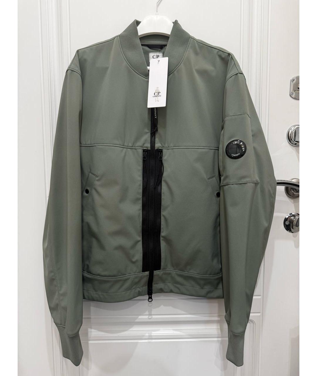 CP COMPANY Хаки куртка из экзотической кожи, фото 2
