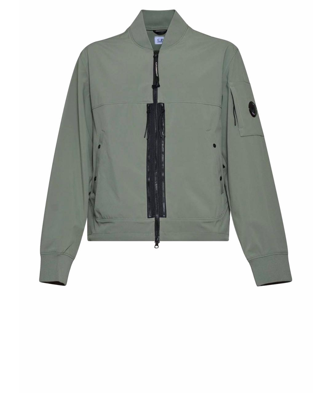 CP COMPANY Хаки куртка из экзотической кожи, фото 1