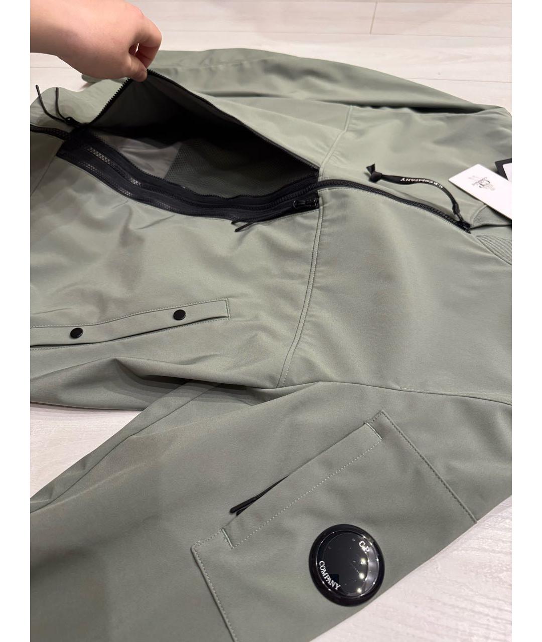 CP COMPANY Хаки куртка из экзотической кожи, фото 6