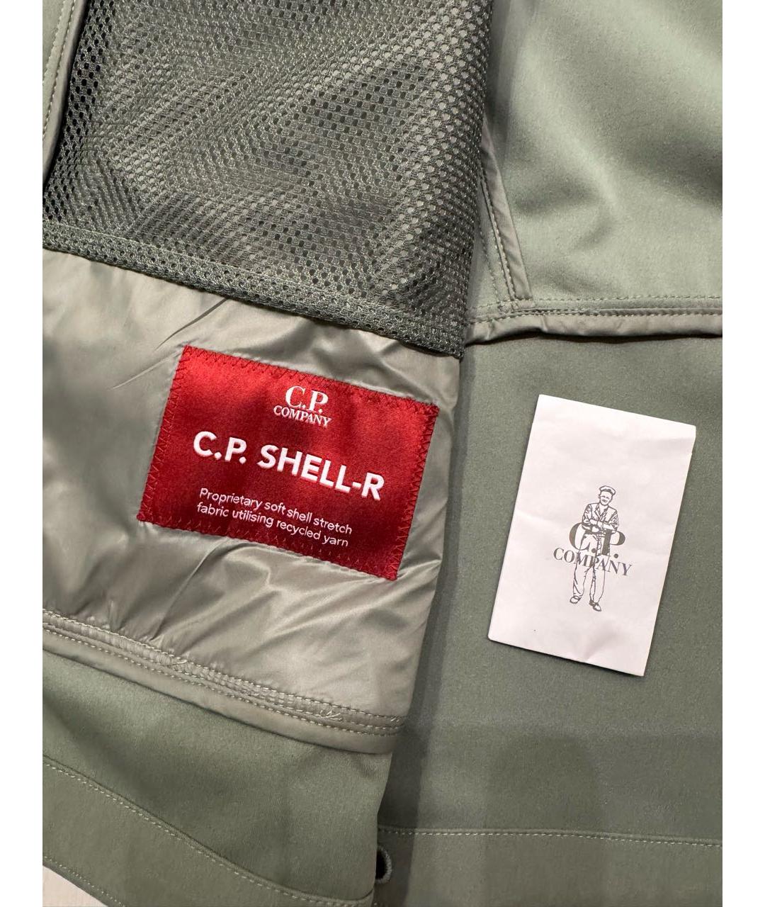 CP COMPANY Хаки куртка из экзотической кожи, фото 7