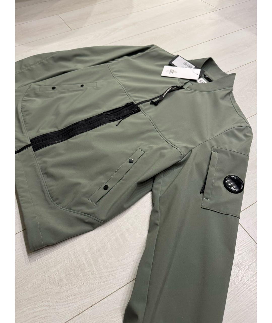 CP COMPANY Хаки куртка из экзотической кожи, фото 5