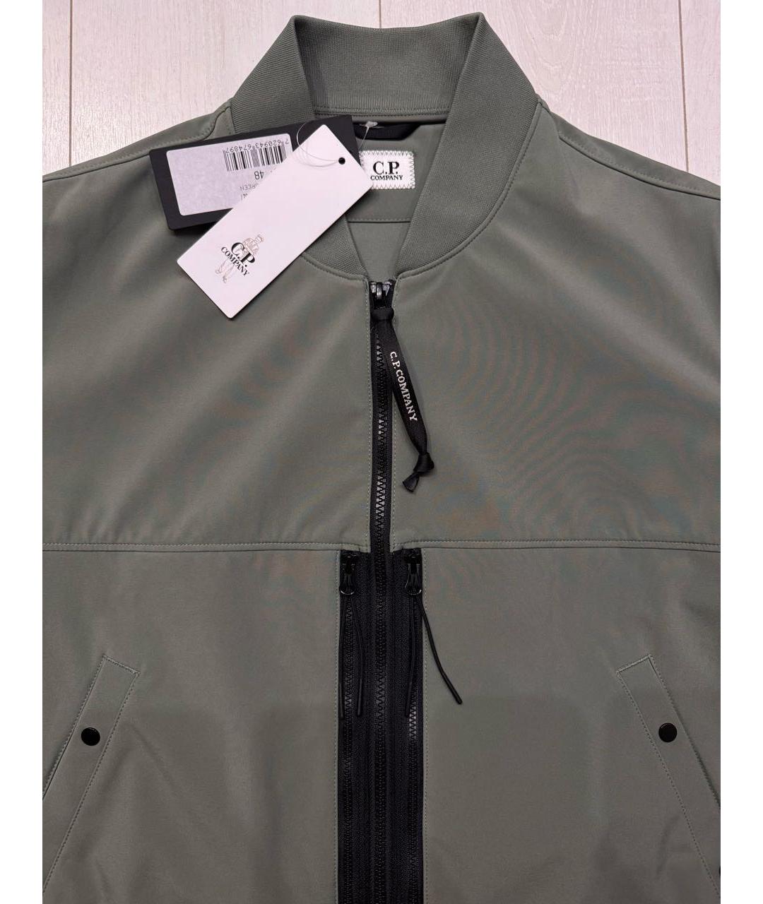 CP COMPANY Хаки куртка из экзотической кожи, фото 3
