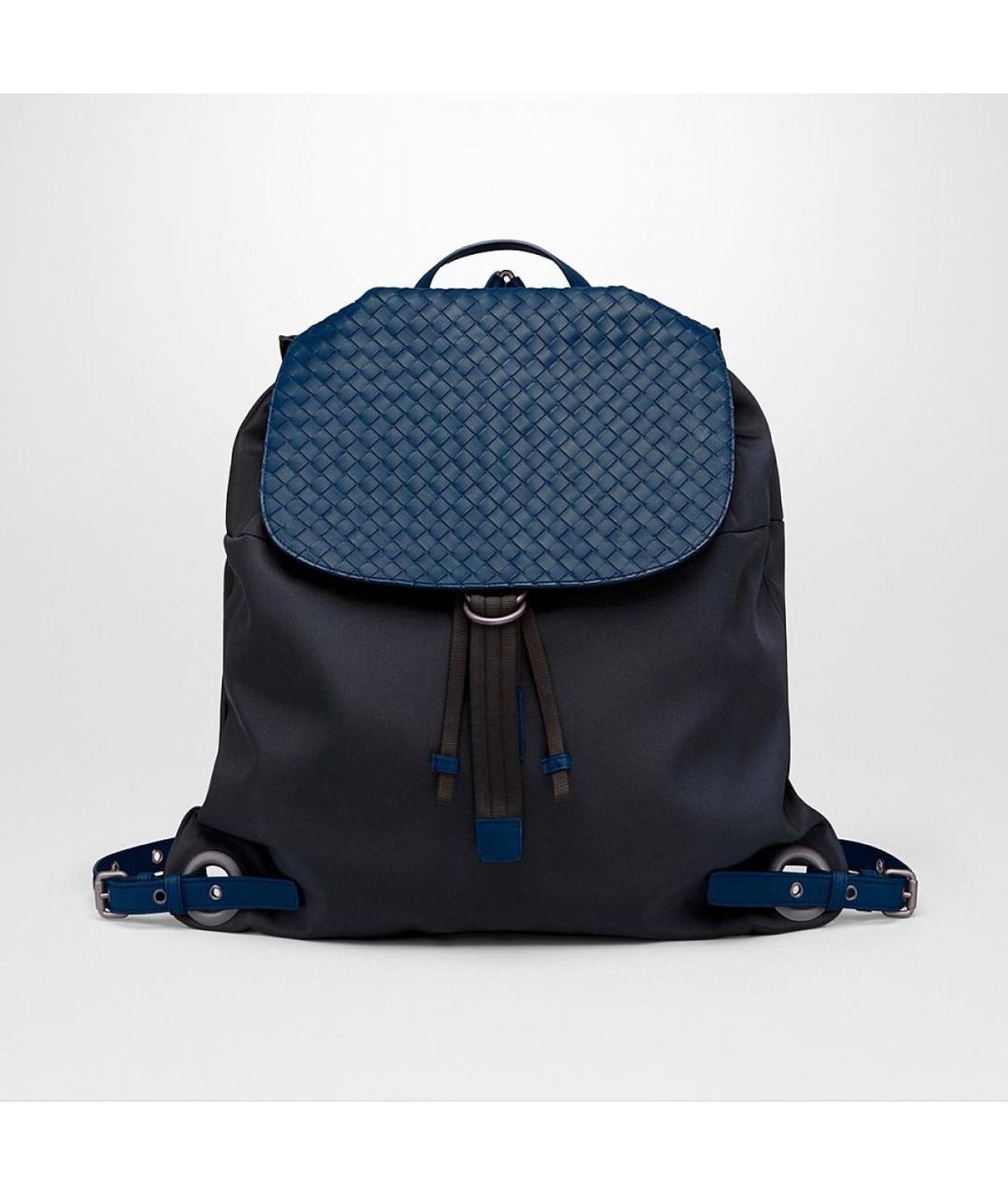 BOTTEGA VENETA Темно-синий кожаный рюкзак, фото 5