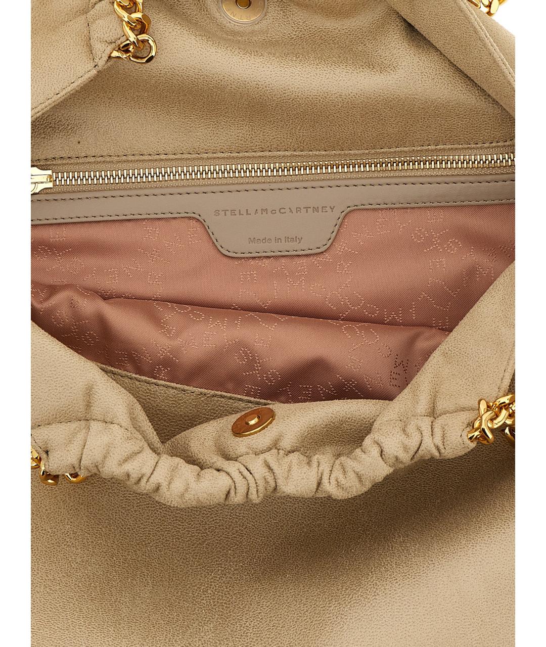 STELLA MCCARTNEY Бежевая сумка через плечо из искусственной кожи, фото 4
