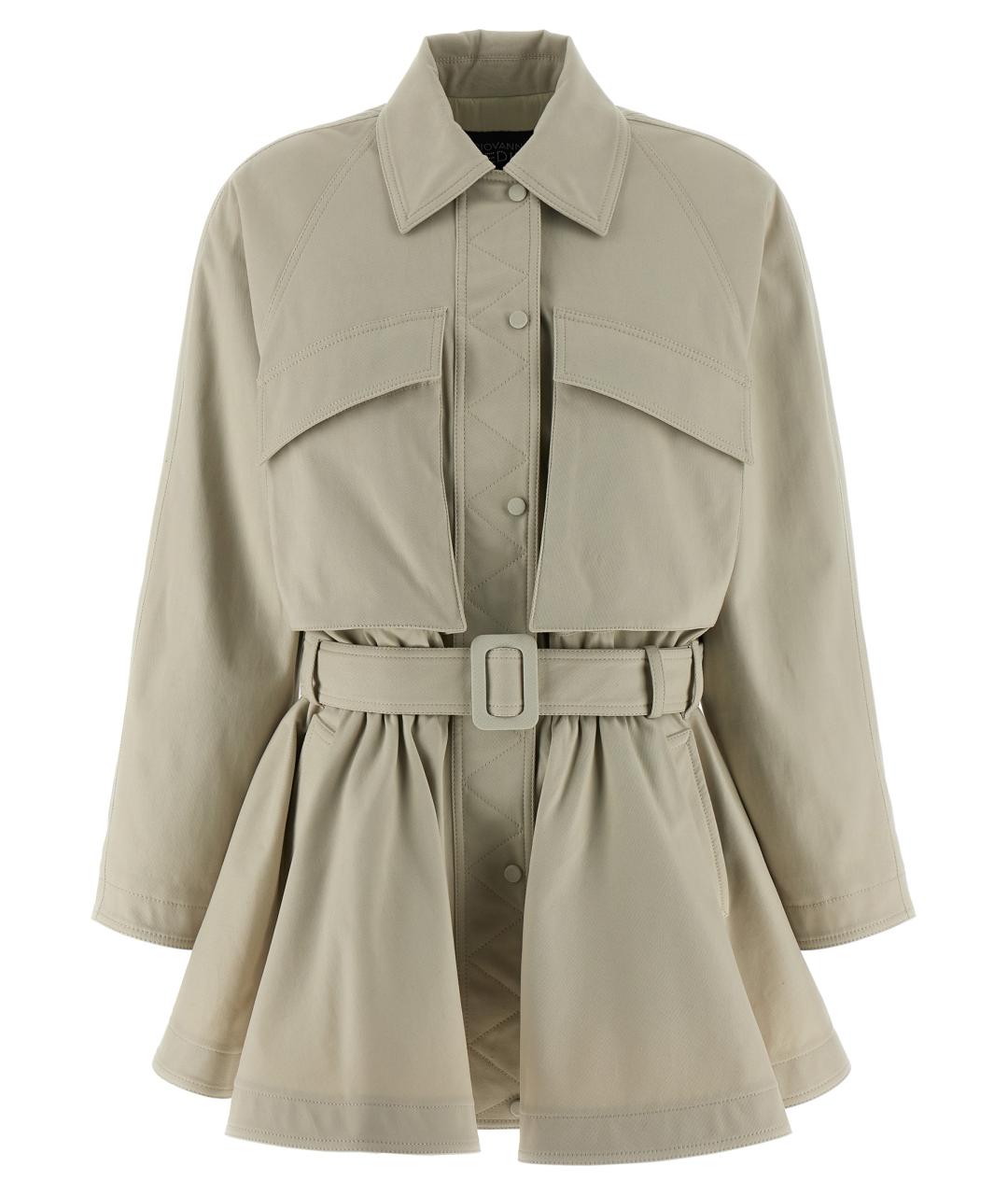 GIOVANNI BEDIN Бежевое ацетатное повседневное платье, фото 1