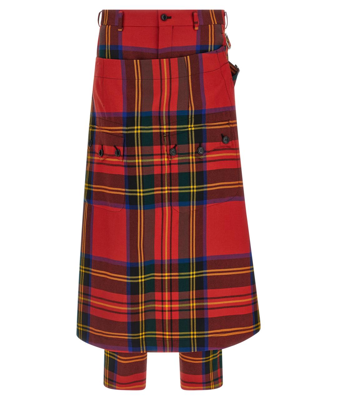 COMME DES GARÇONS HOMME PLUS Красные шерстяные повседневные брюки, фото 1