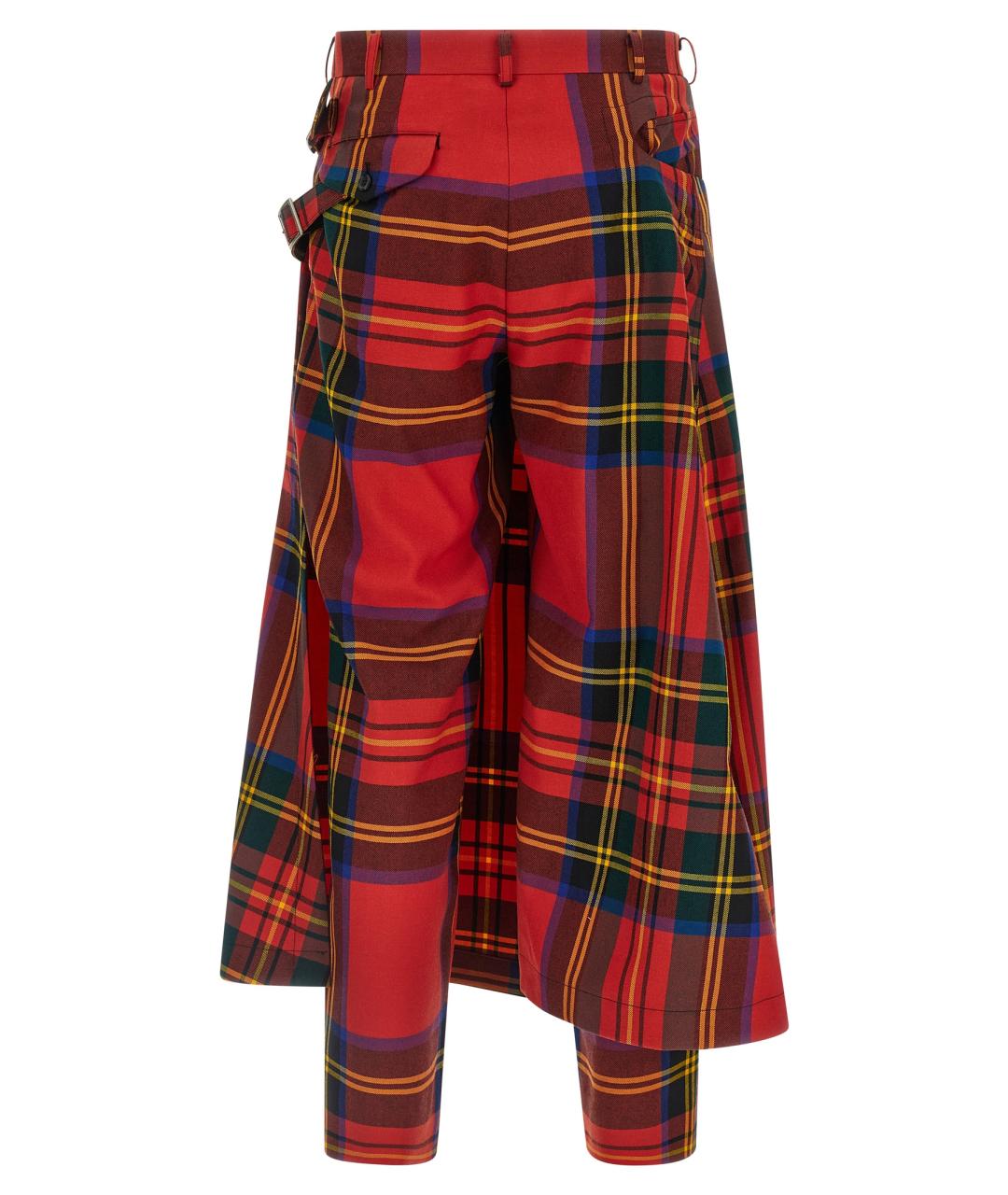 COMME DES GARÇONS HOMME PLUS Красные шерстяные повседневные брюки, фото 2