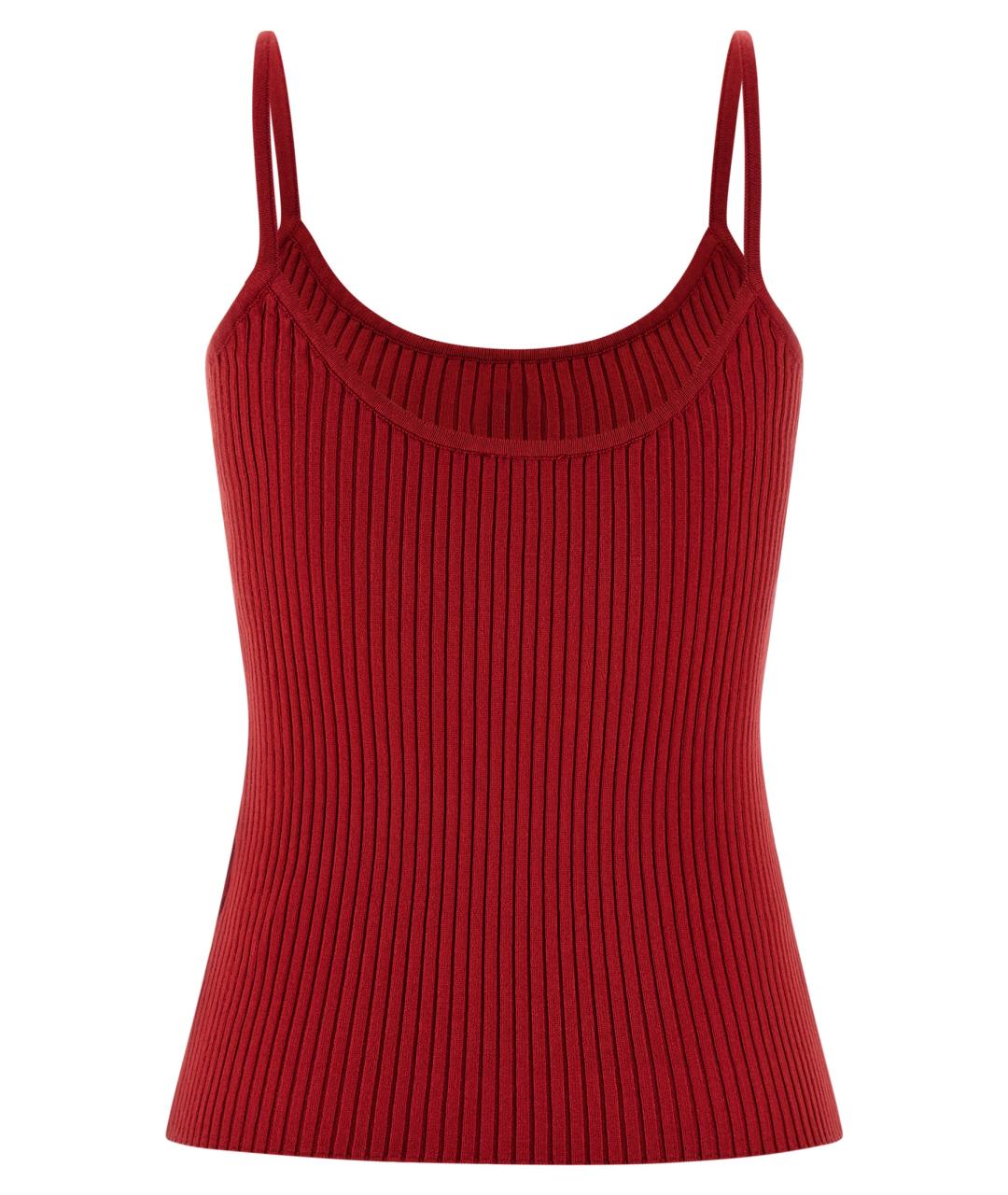 COURREGES Красная вискозная майка, фото 2