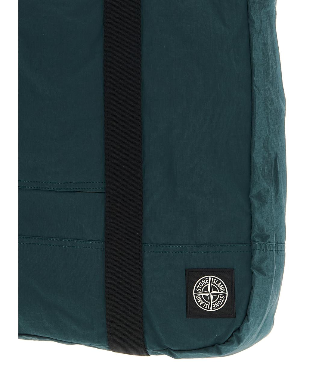 STONE ISLAND Зеленая синтетическая сумка тоут, фото 3