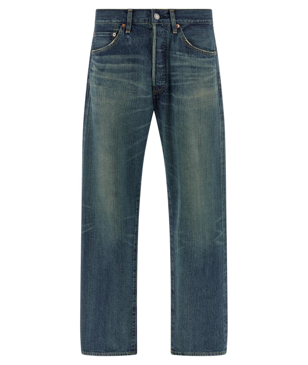JUNYA WATANABE Синие хлопковые прямые джинсы, фото 1