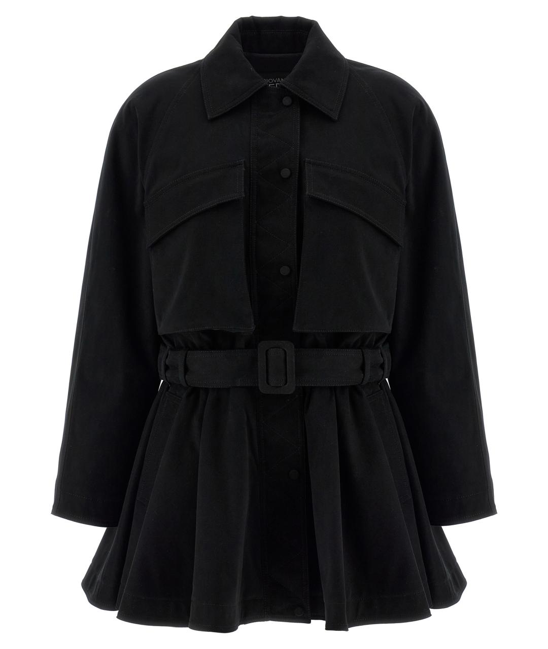 GIOVANNI BEDIN Черное ацетатное повседневное платье, фото 1