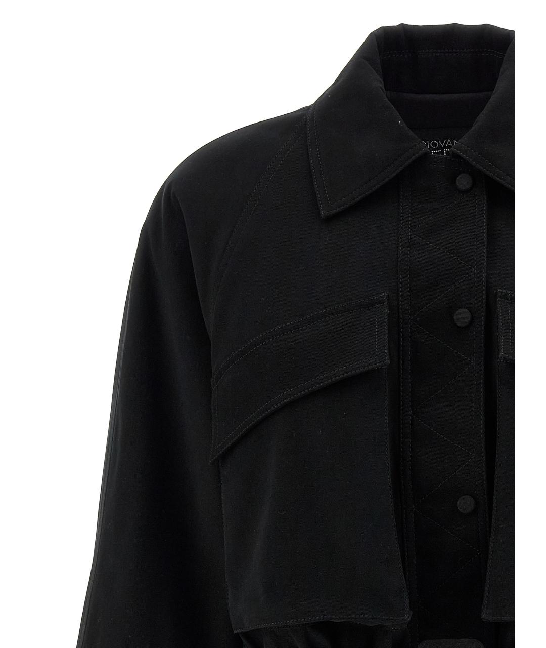 GIOVANNI BEDIN Черное ацетатное повседневное платье, фото 3