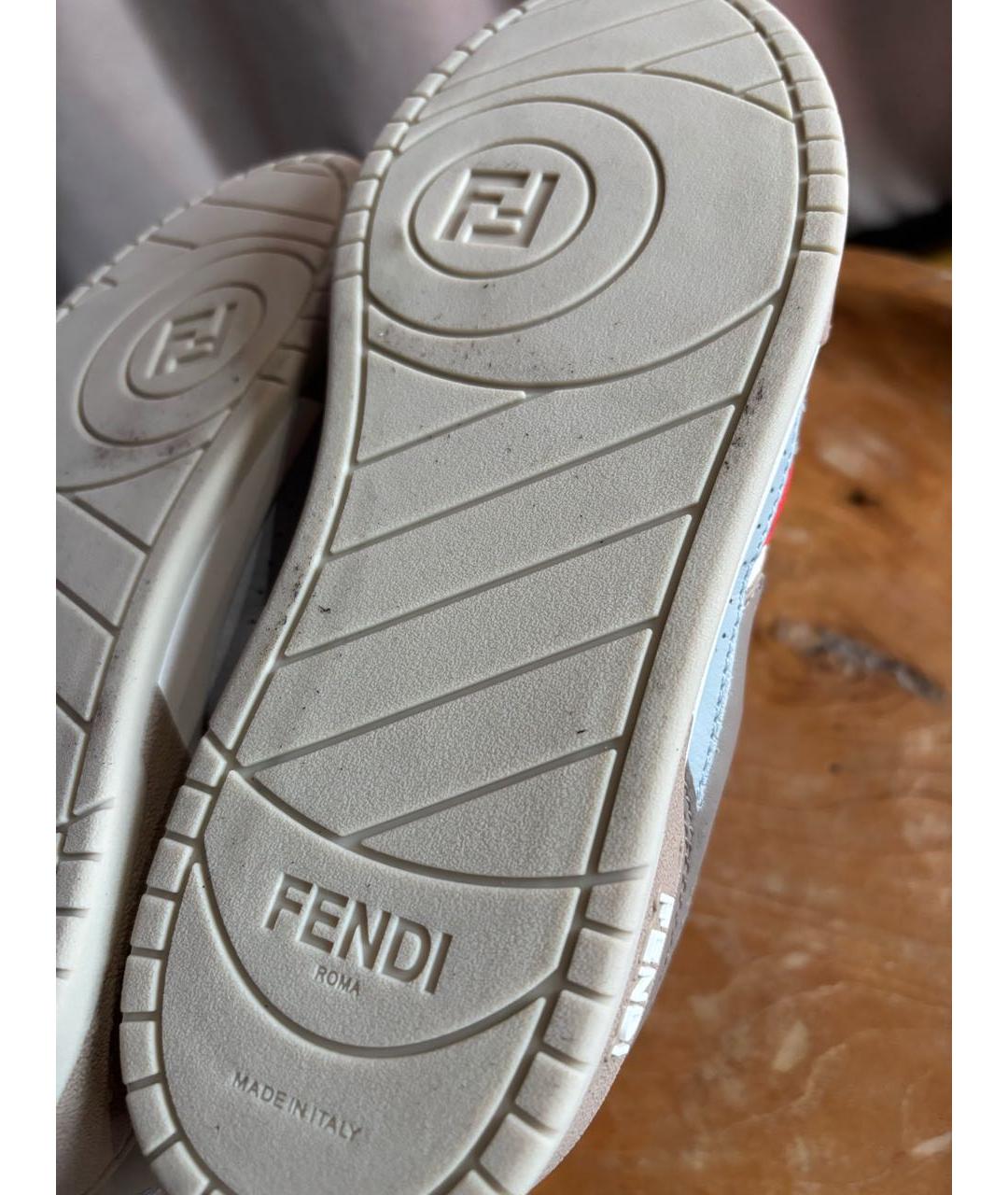 FENDI Мульти кожаные кроссовки, фото 8