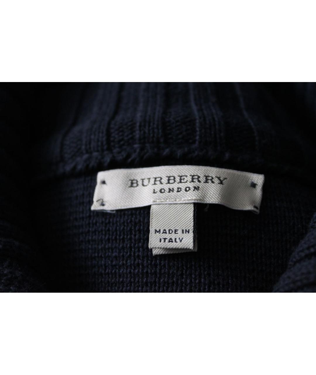 BURBERRY Темно-синий хлопковый жакет/пиджак, фото 5
