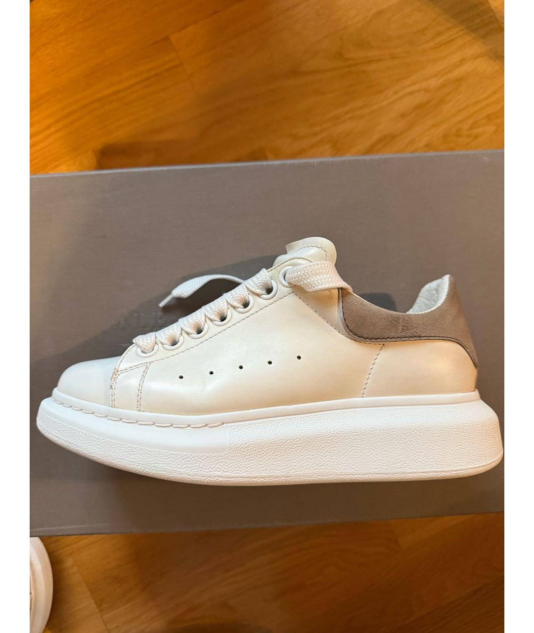 ALEXANDER MCQUEEN Белые кожаные кроссовки, фото 6