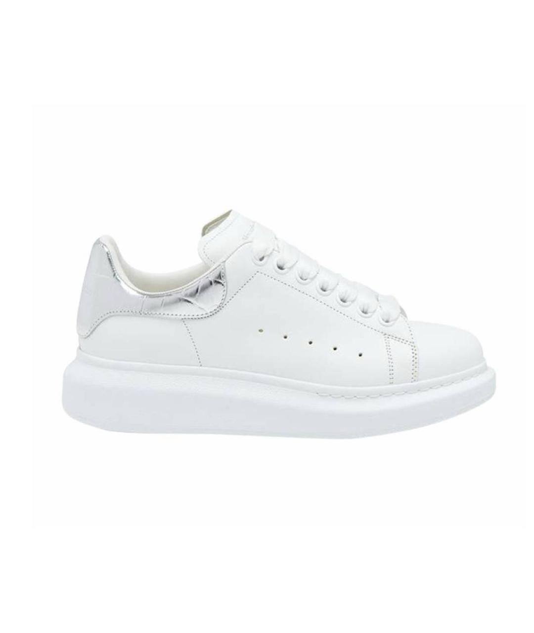 ALEXANDER MCQUEEN Белые кожаные кроссовки, фото 1