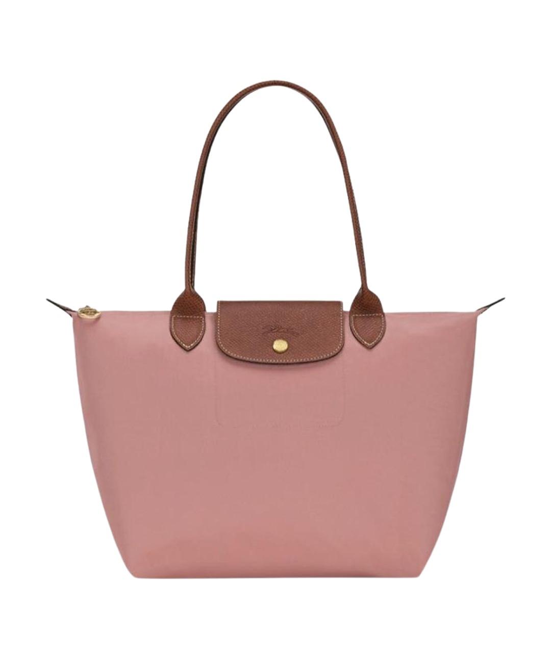 LONGCHAMP Розовая тканевая сумка тоут, фото 1