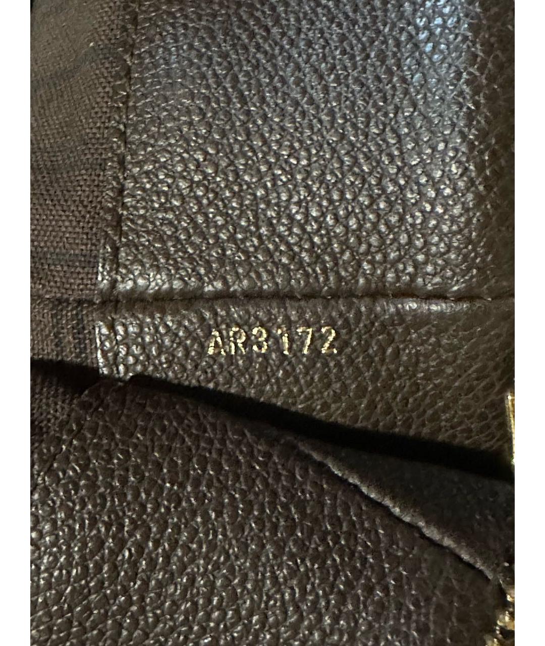 LOUIS VUITTON Коричневая кожаная сумка через плечо, фото 4