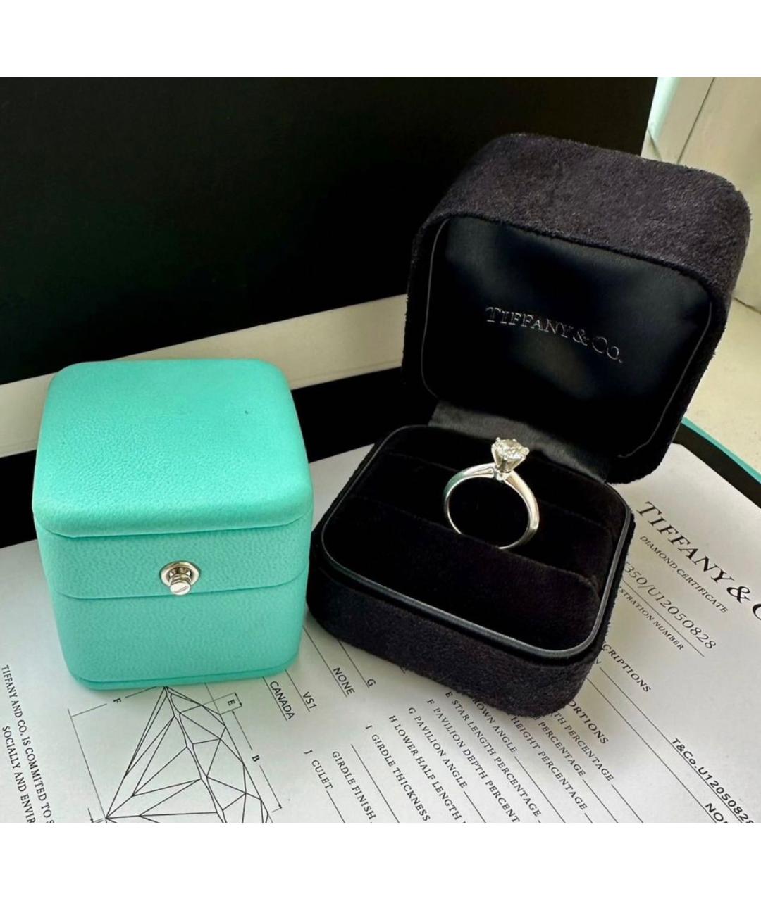 TIFFANY&CO Серебряное платиновое кольцо, фото 5