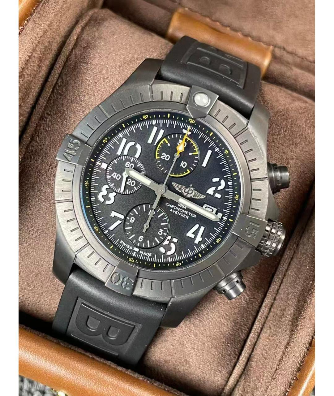 BREITLING Черные стальные часы, фото 3
