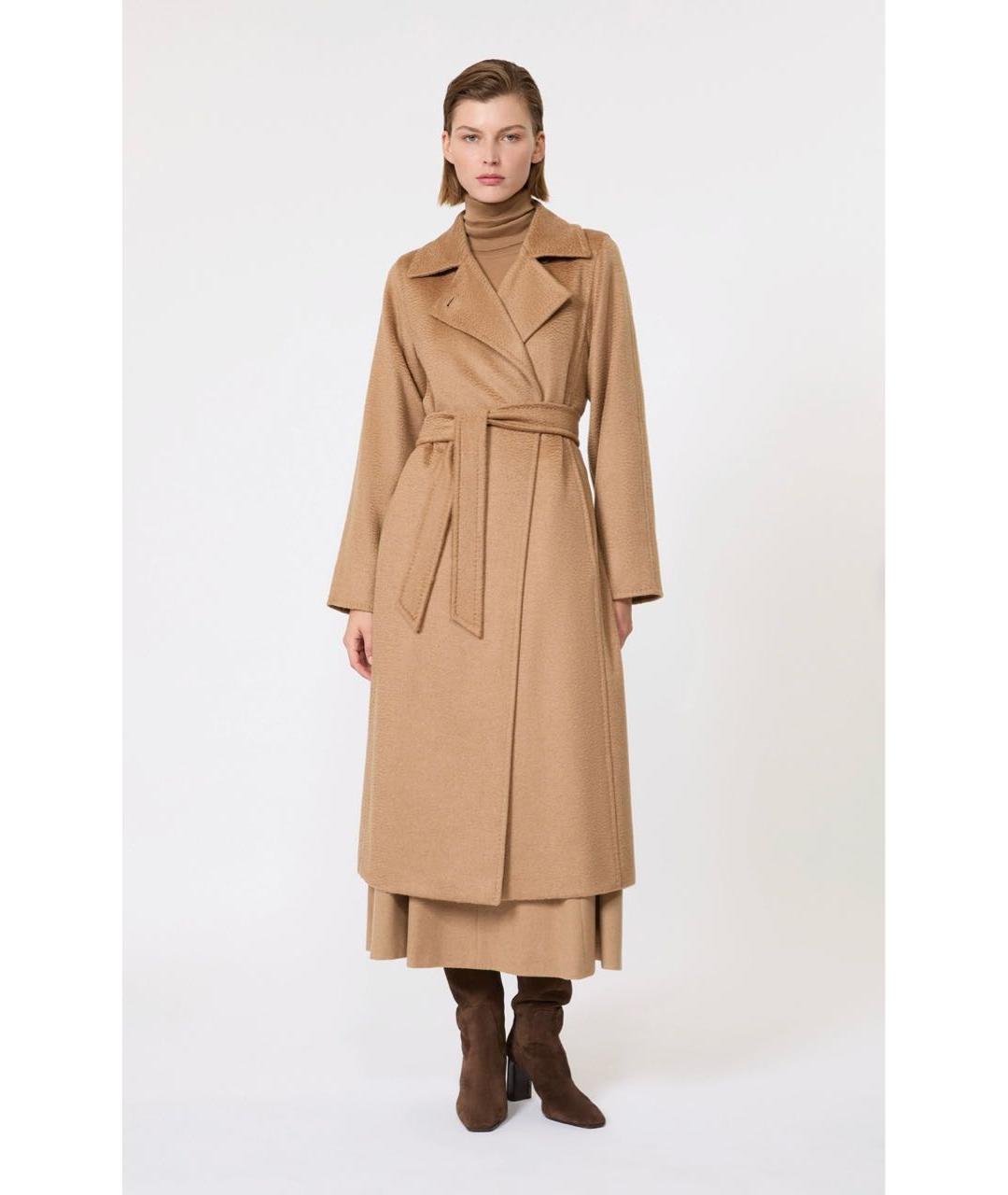 MAX MARA Бежевое шерстяное пальто, фото 2