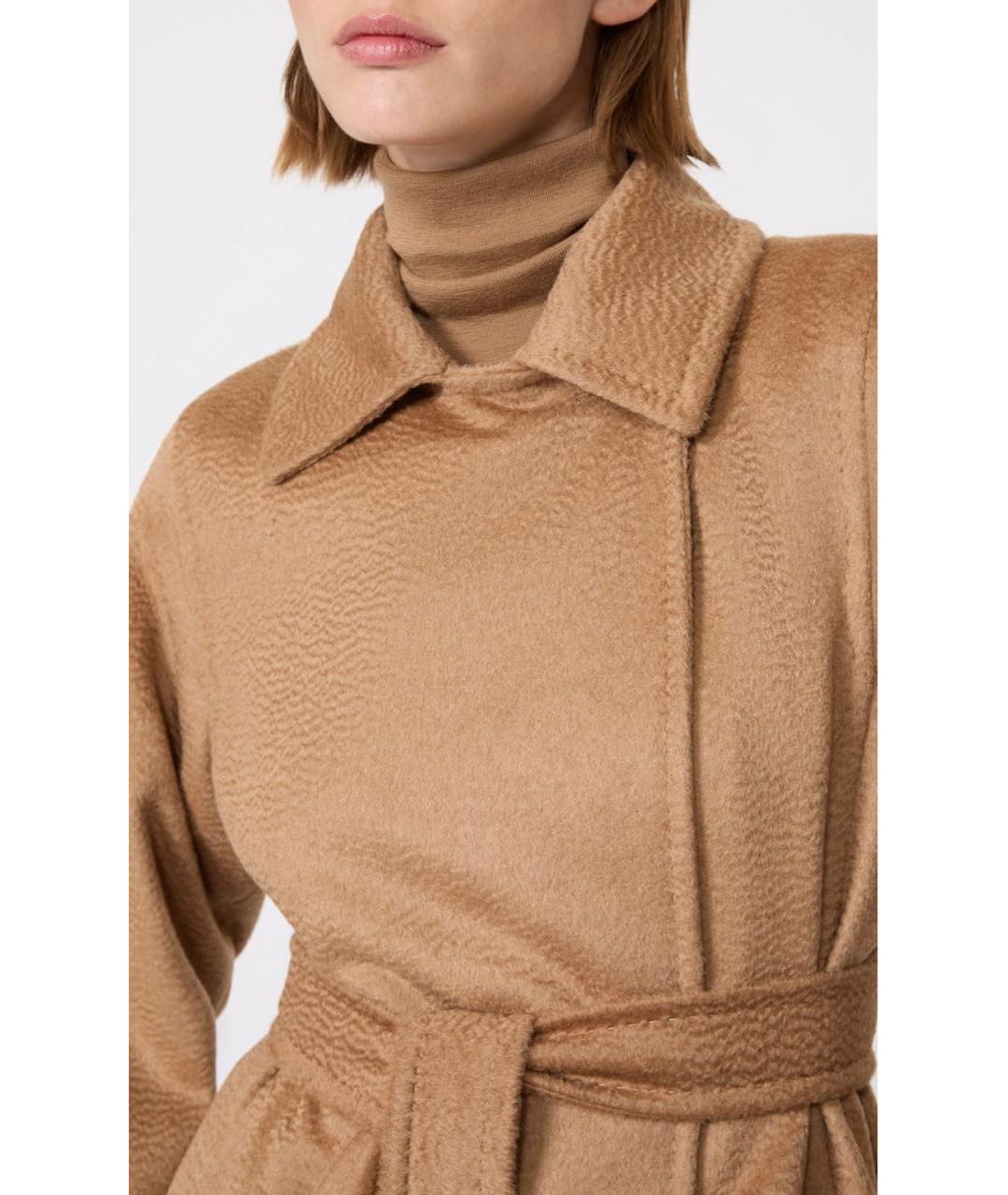 MAX MARA Бежевое шерстяное пальто, фото 3